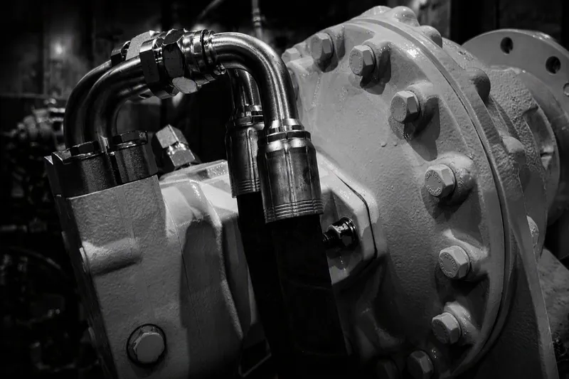 Hydraulic pump assembly being fabricated in the Cesco factory