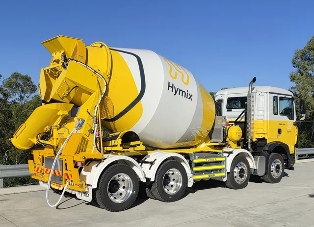 Yellow Hymix Cesco mixer truck