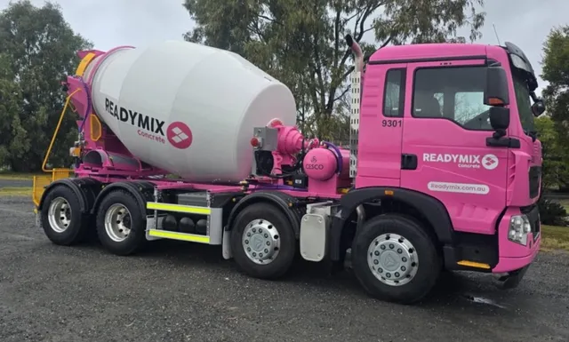 Pink Readymix Cesco mixer truck