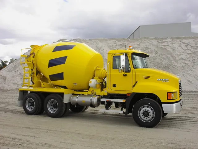 Yellow Mack with a yellow and black Cesco mixer bowl