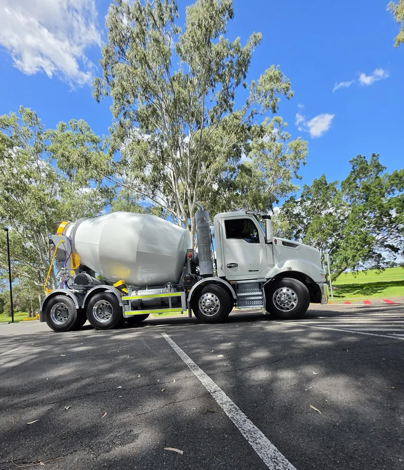 Brand new Cesco transit mixer on a Kenworth chassis, fresh from the factory