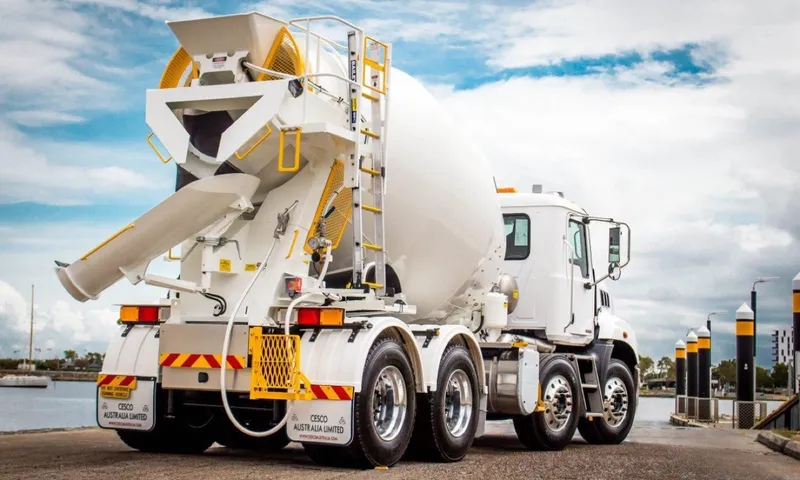 Cesco Load Master transit mixer working on a wharf
